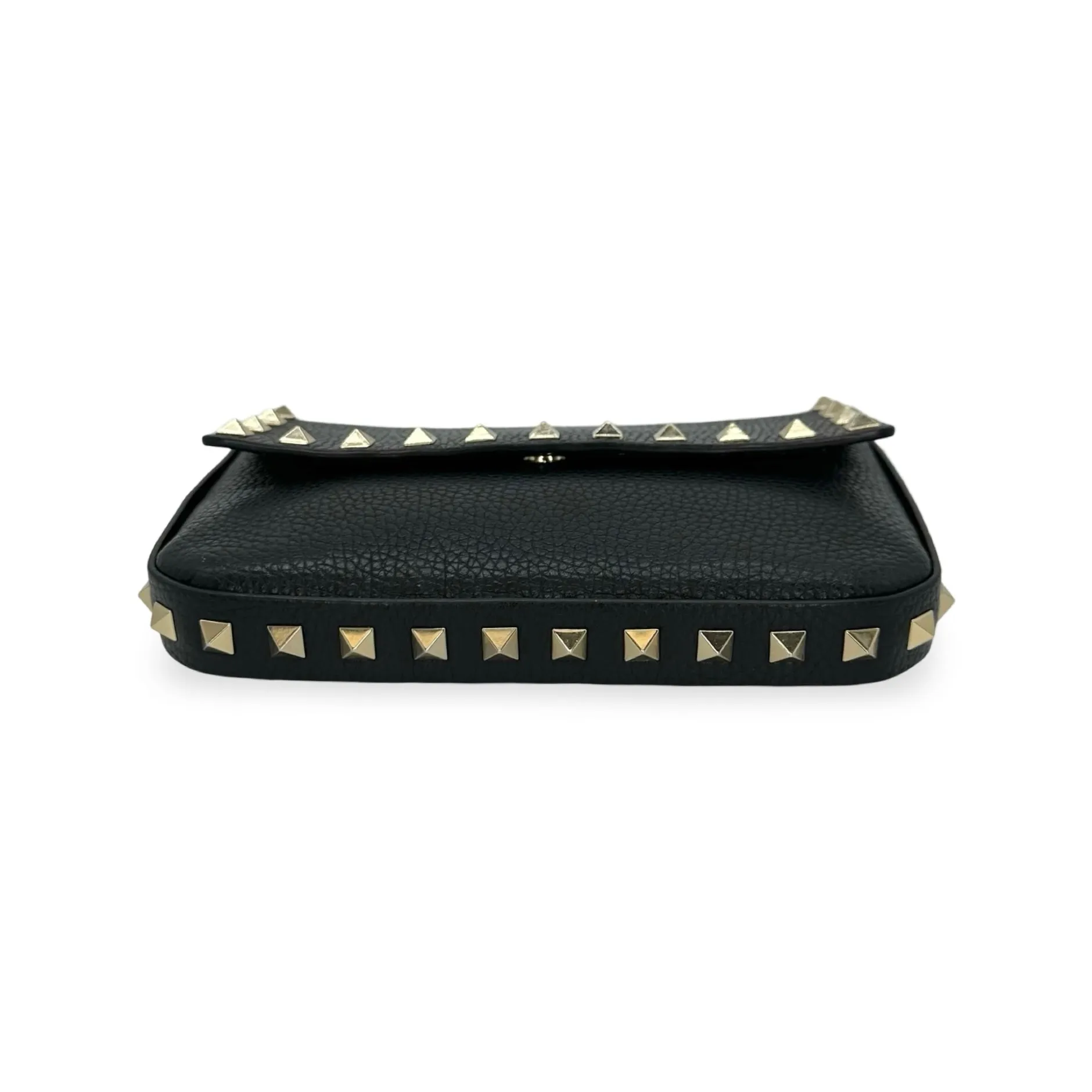 VALENTINO: Grainy Calfskin Rockstud Mini Pouch