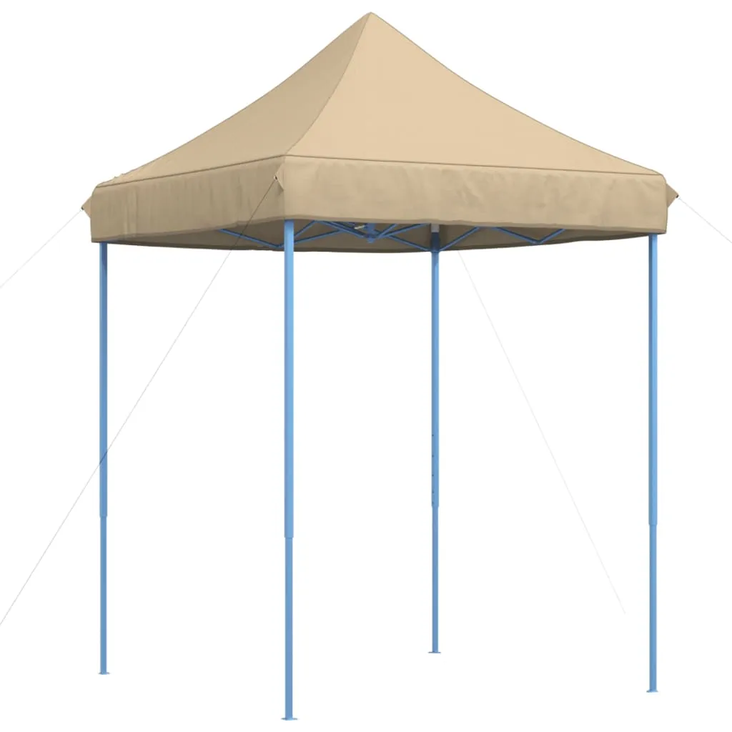 vidaXL Foldable Party Tent Pop-Up Beige 200x200x306 cm
