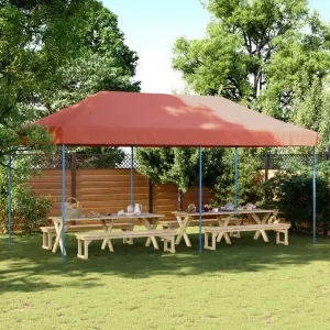 vidaXL Foldable Party Tent Pop-Up Terracotta 580x292x315 cm