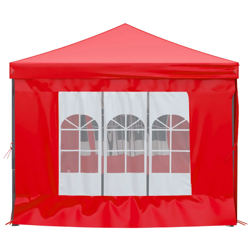 vidaXL Folding Party Tent with Sidewalls Red 3x6 m