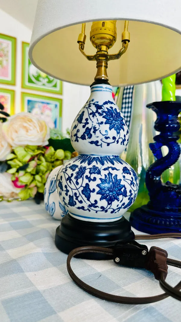 Vintage Gourd Shaped Lamp-Chinoiserie