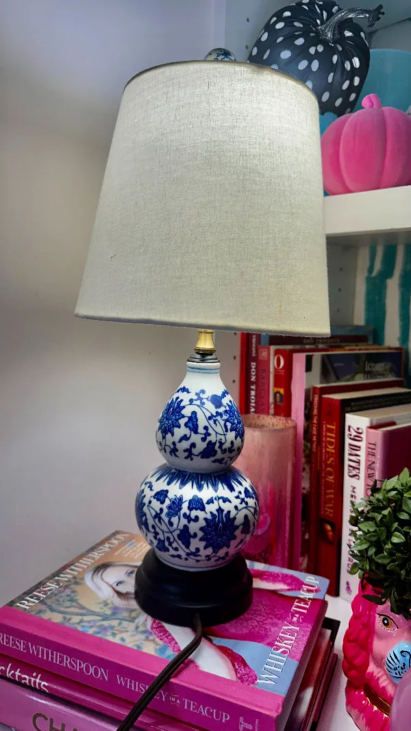 Vintage Gourd Shaped Lamp-Chinoiserie