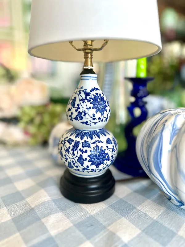 Vintage Gourd Shaped Lamp-Chinoiserie