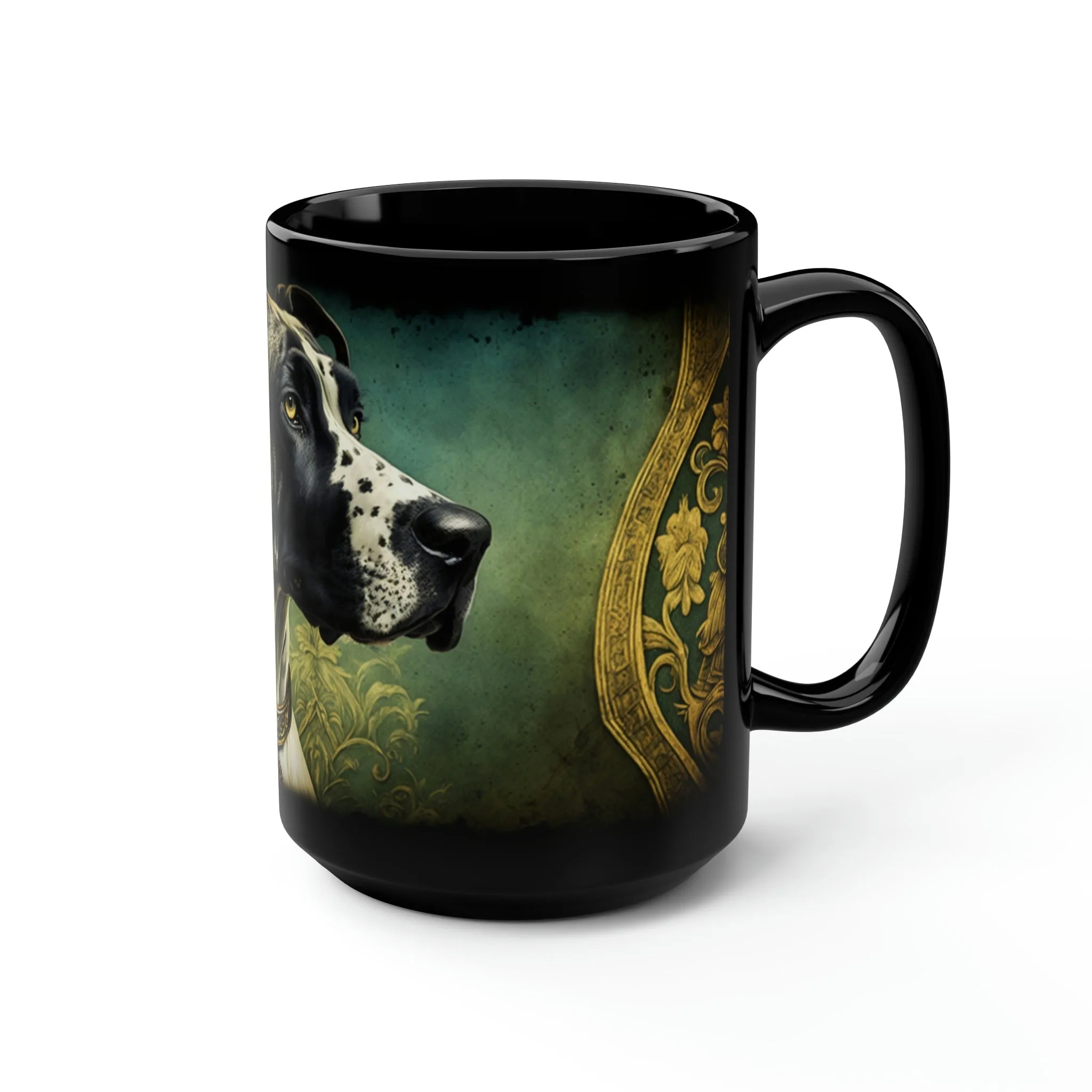 Vintage Victorian Great Dane Portrait - 15 oz Coffee Mug