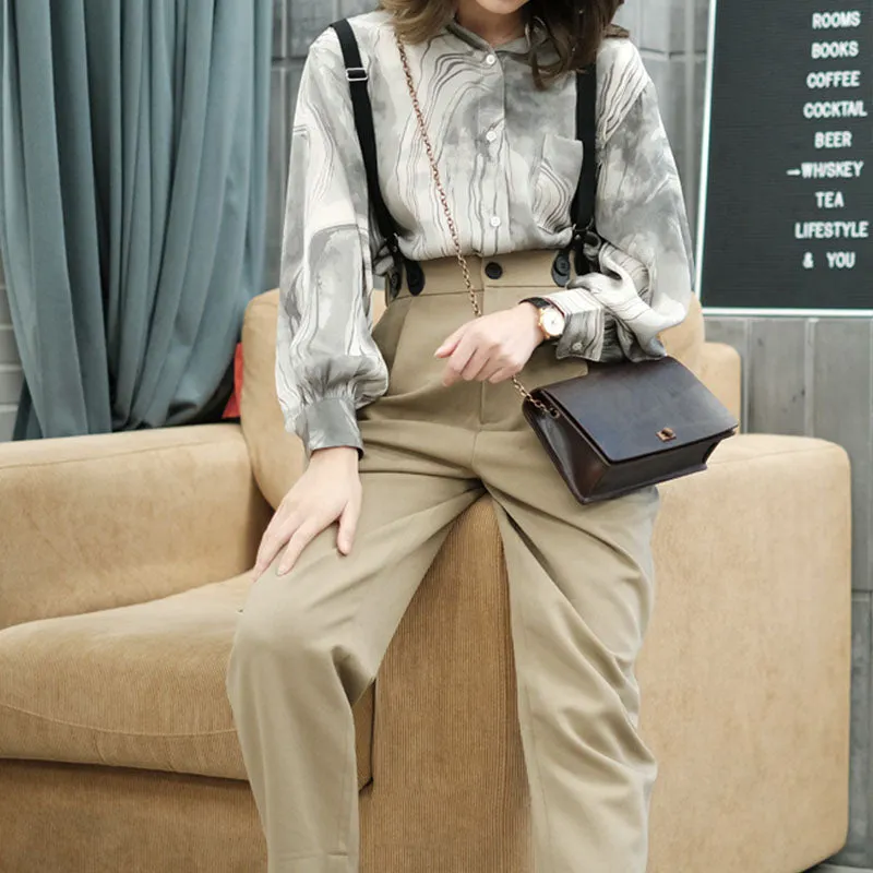 Vintage Women's Leather Satchel Purse Chain Strap Shoulder Bag for Women