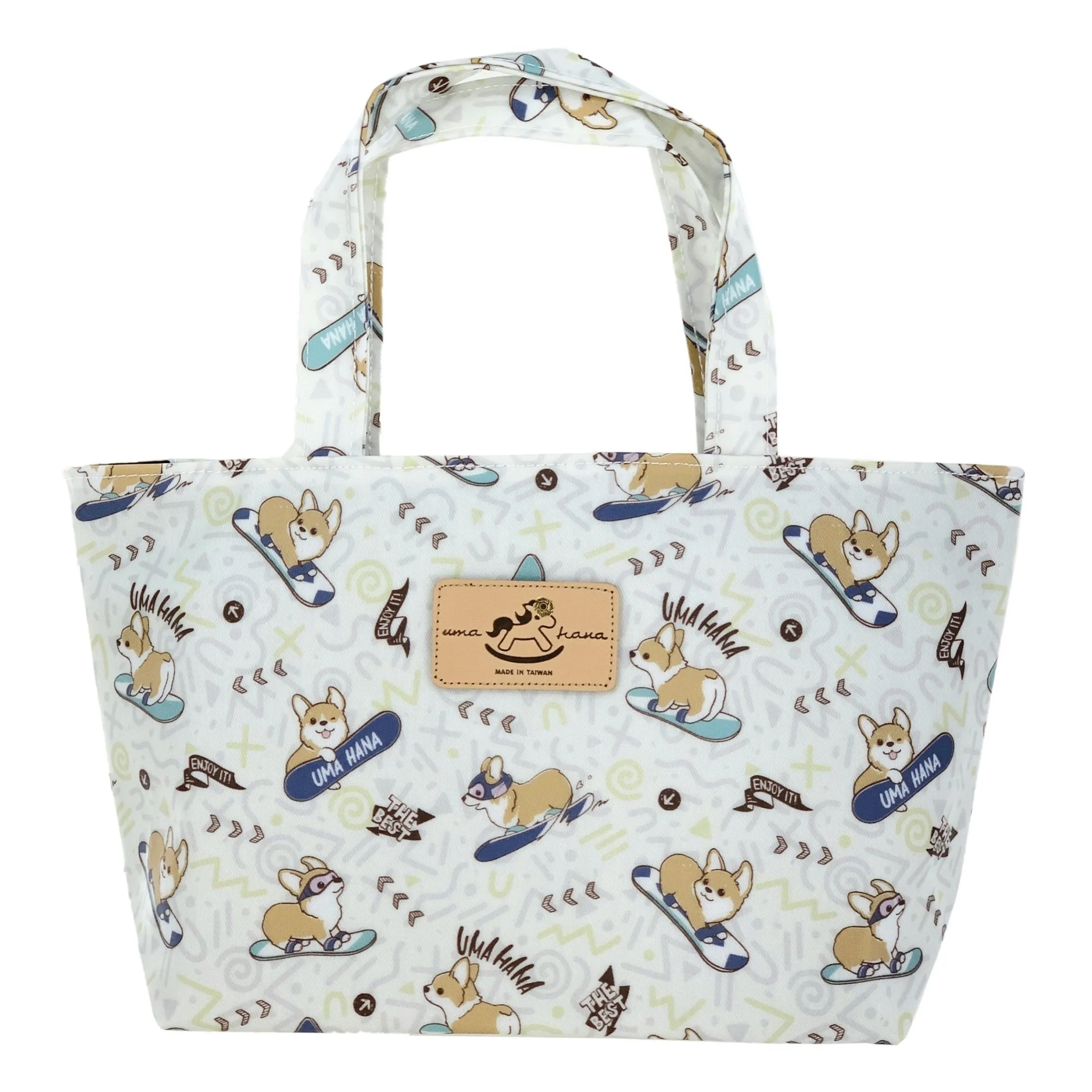 White Snow Corgi Small Handbag