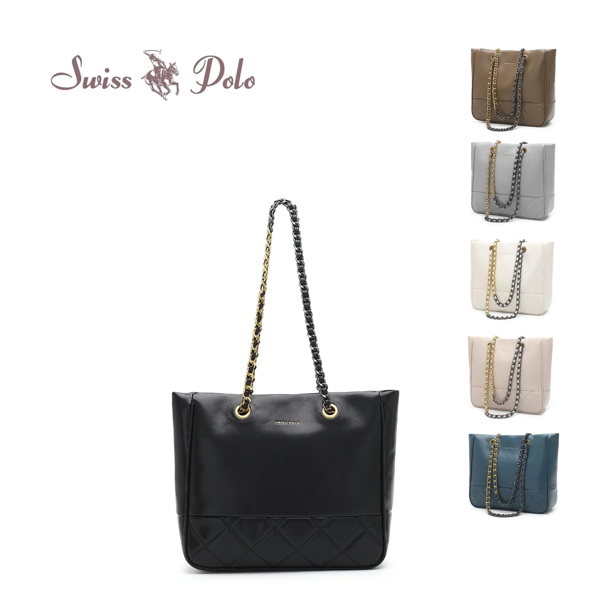 Women's Chain Tote Bag / Shoulder Bag - HJT 3076