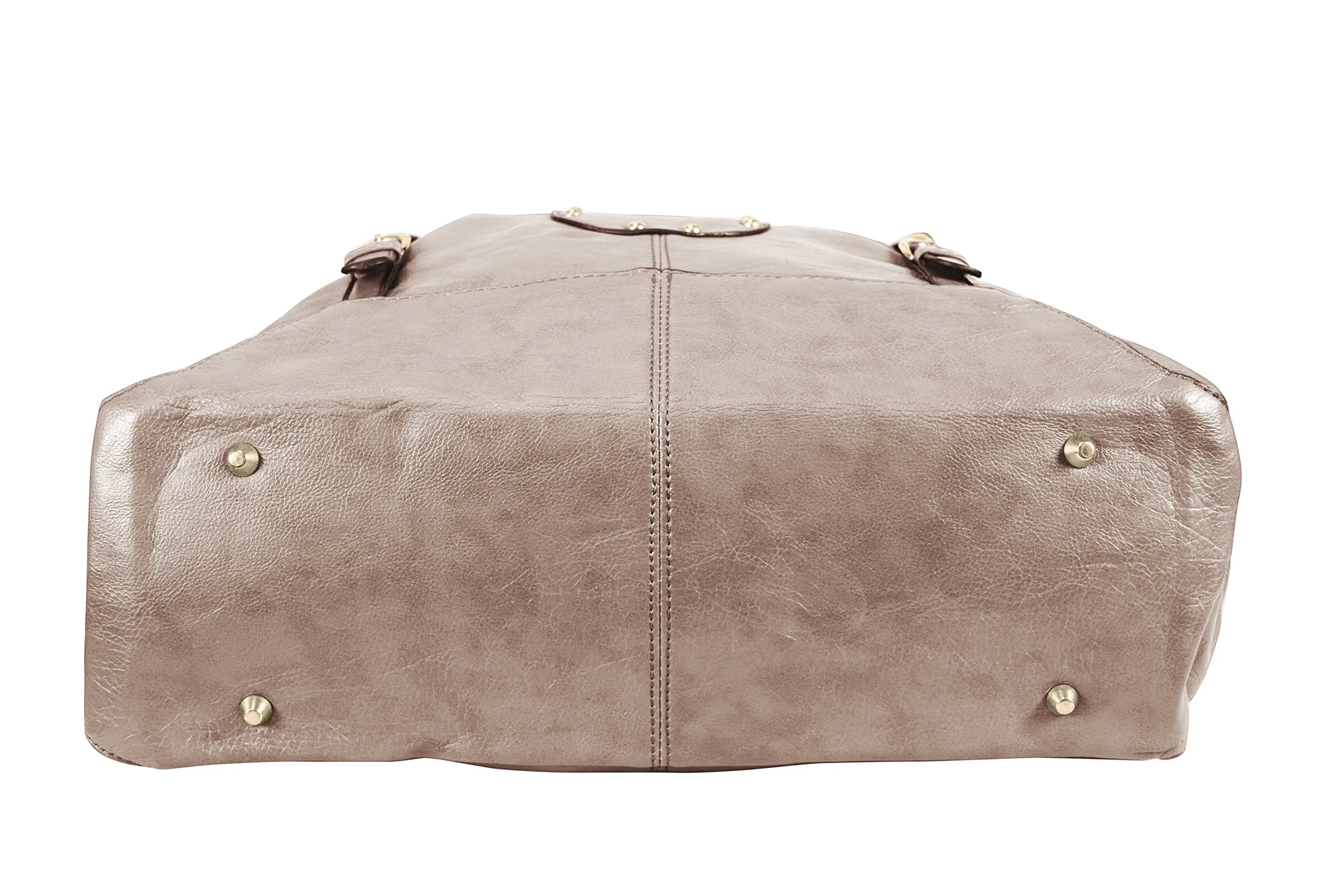 Womens Handbags with Metal Studded Embellishments and 3-in-1 handles