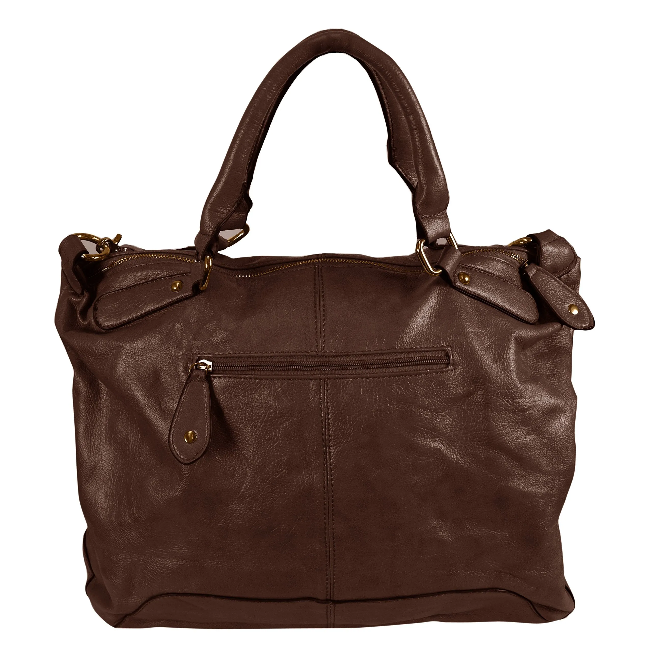 Womens Handbags with Metal Studded Embellishments and 3-in-1 handles