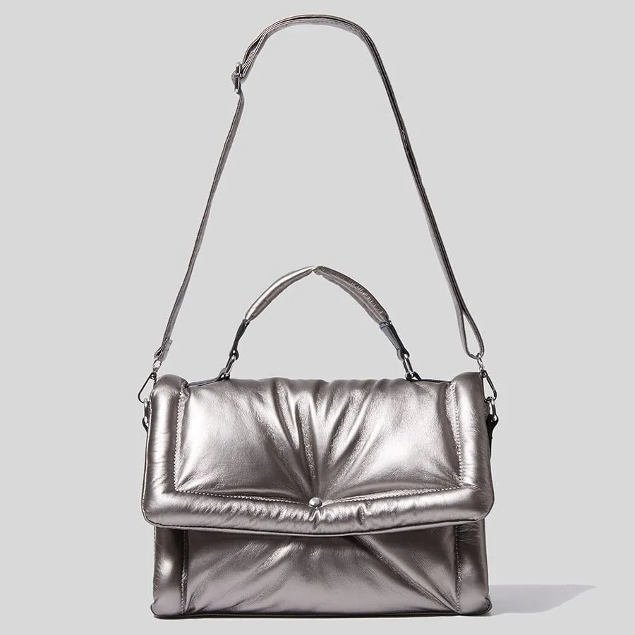 Women's Padded Eco Leather Messenger  Bag
