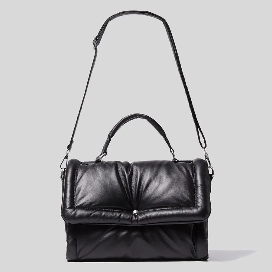 Women's Padded Eco Leather Messenger  Bag