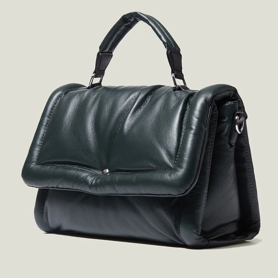 Women's Padded Eco Leather Messenger  Bag