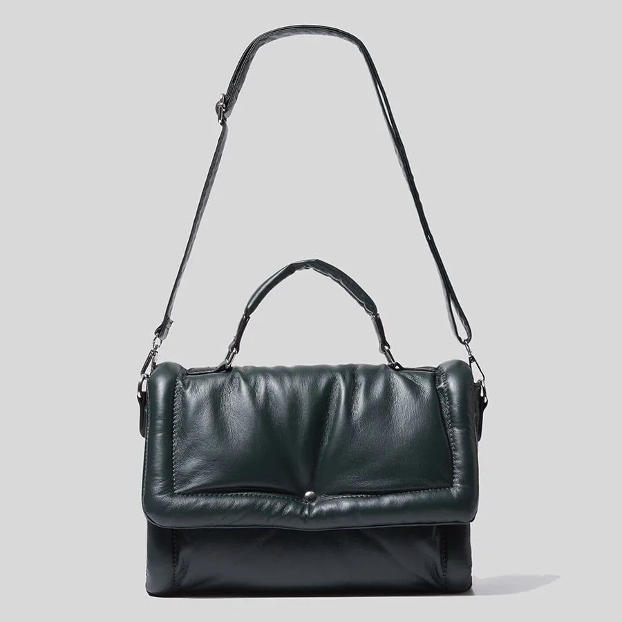 Women's Padded Eco Leather Messenger  Bag