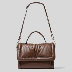 Women's Padded Eco Leather Messenger  Bag