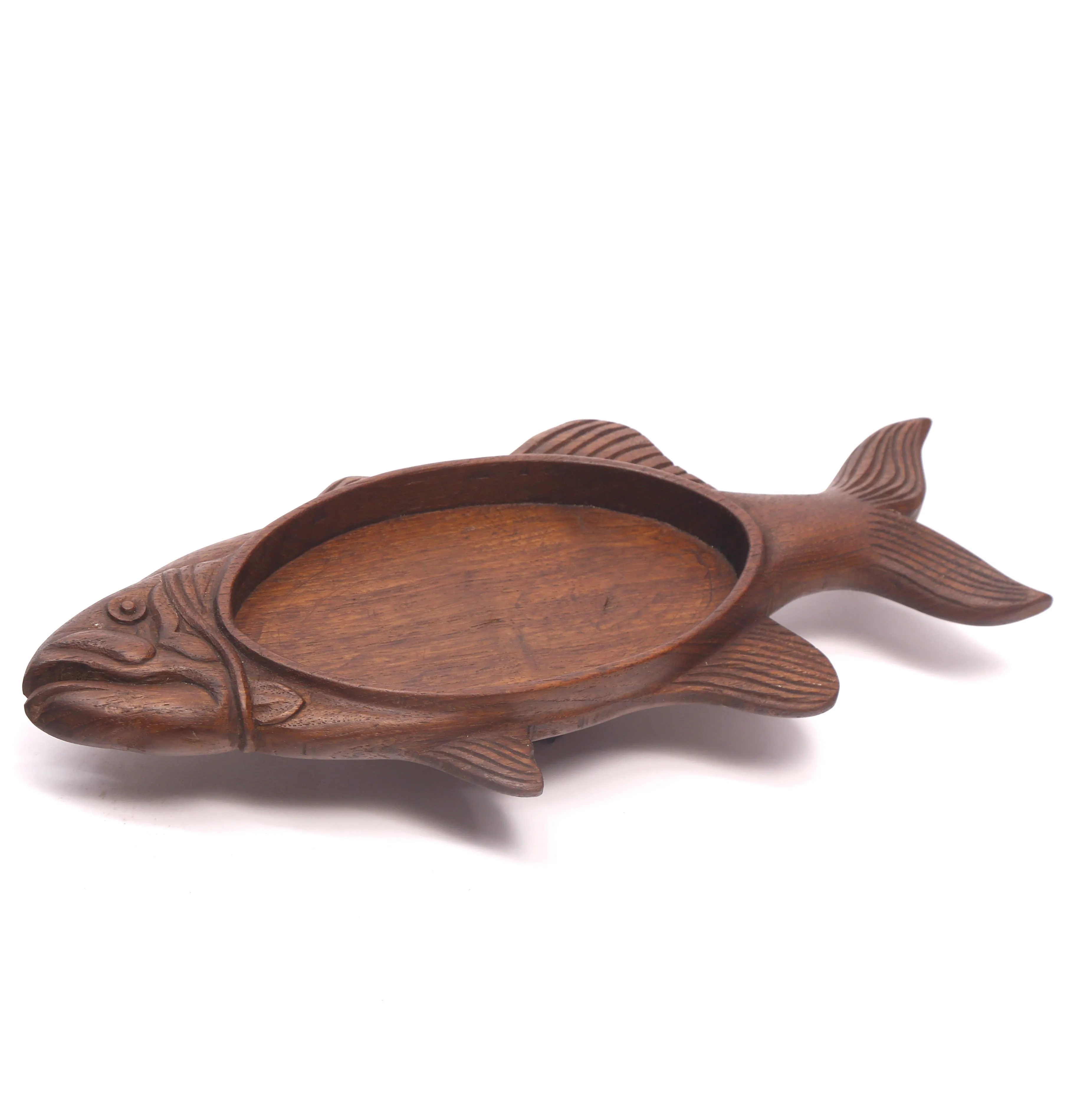 Wooden Scooped Out Fish Tray
