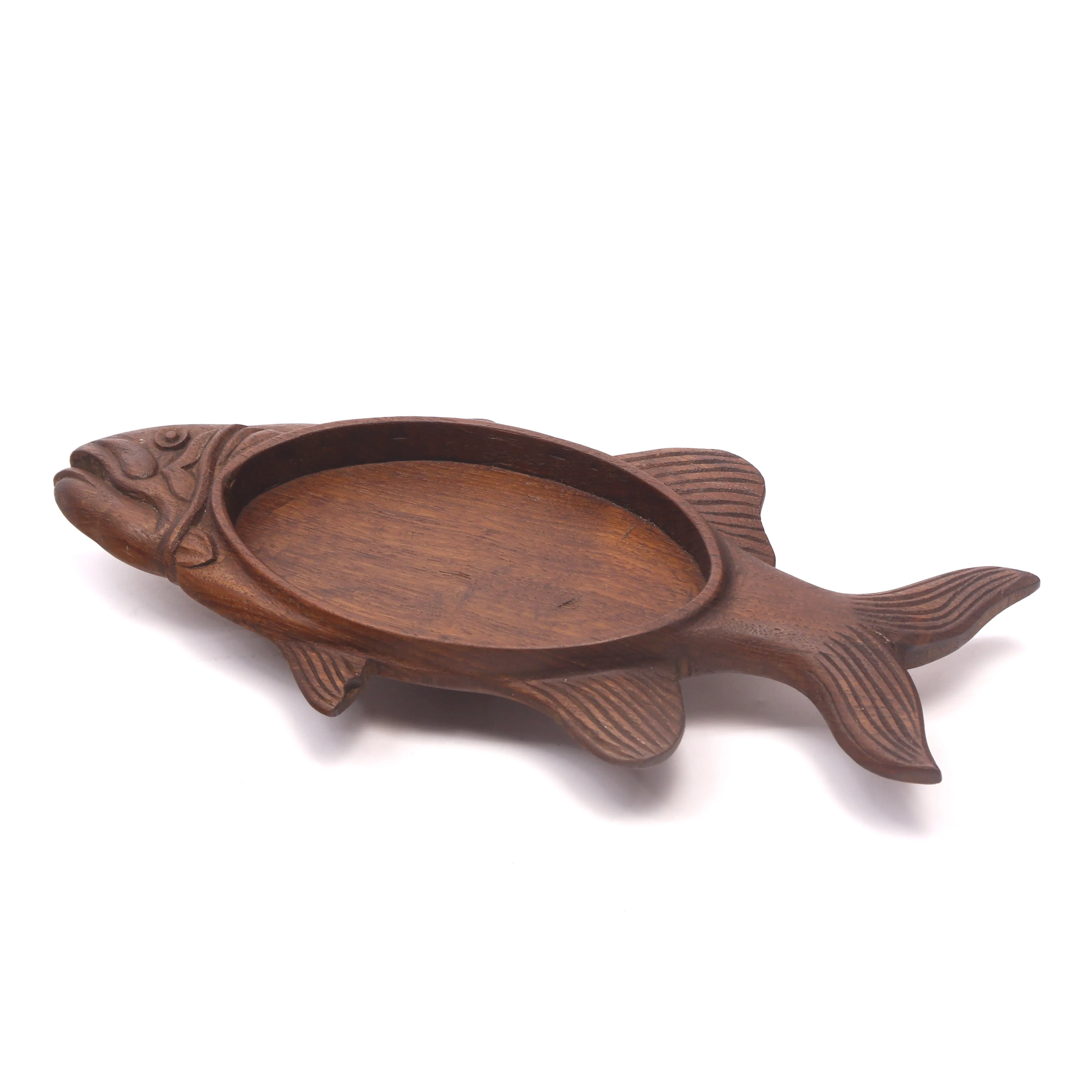 Wooden Scooped Out Fish Tray
