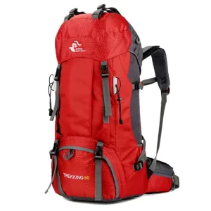 Ybackpacks Nylon Camping Backpack 60L Sports Travel Hiking Backpack Top Level